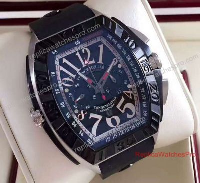 Low Price Clone Franck Muller Conquistador Grand Prix Watch Black PVD